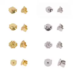 S925 Sterling Silver Ear Plug Anti-drop Ear Buckle Ear Drag Ear Plug Ear Back Ear Stud Rear Plug Back Ear Cap Earring Accessories in stock