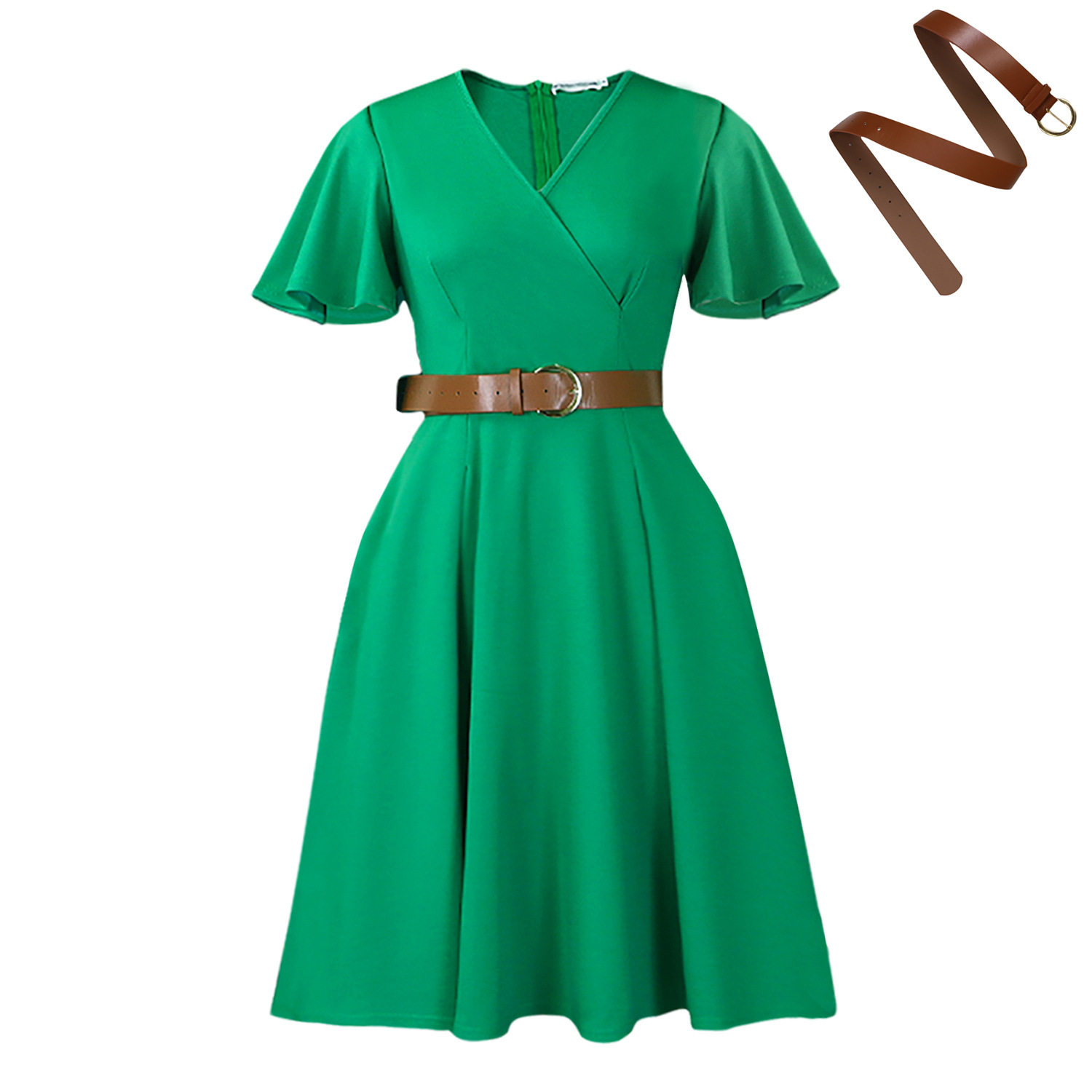 Summer Womens A Line Dress V Neck Bell Sleeves Casual Style Perfect for Everyday Wear Wholesale Available