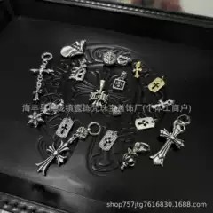 Crowe Retro Classic Ring Cross Sword Scout Flower Pendant Series Iris Flower Men's and Women's Necklace Pendant