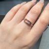 New Cross-Border Exclusive European and American Style Single Diamond Plain Band Smooth Ring for Women, Trendy and Adjustable Flexible Ring