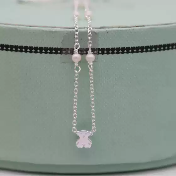 Minimalist Bear, S925 Silver Niche Elegant Cute Bear Sterling Silver Necklace