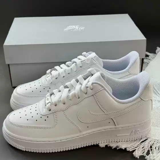 Original Air Force One Putian Shoes, Low-Top Pure White Classic Versatile Sneakers, Casual Wear-Resistant Sports White Shoes