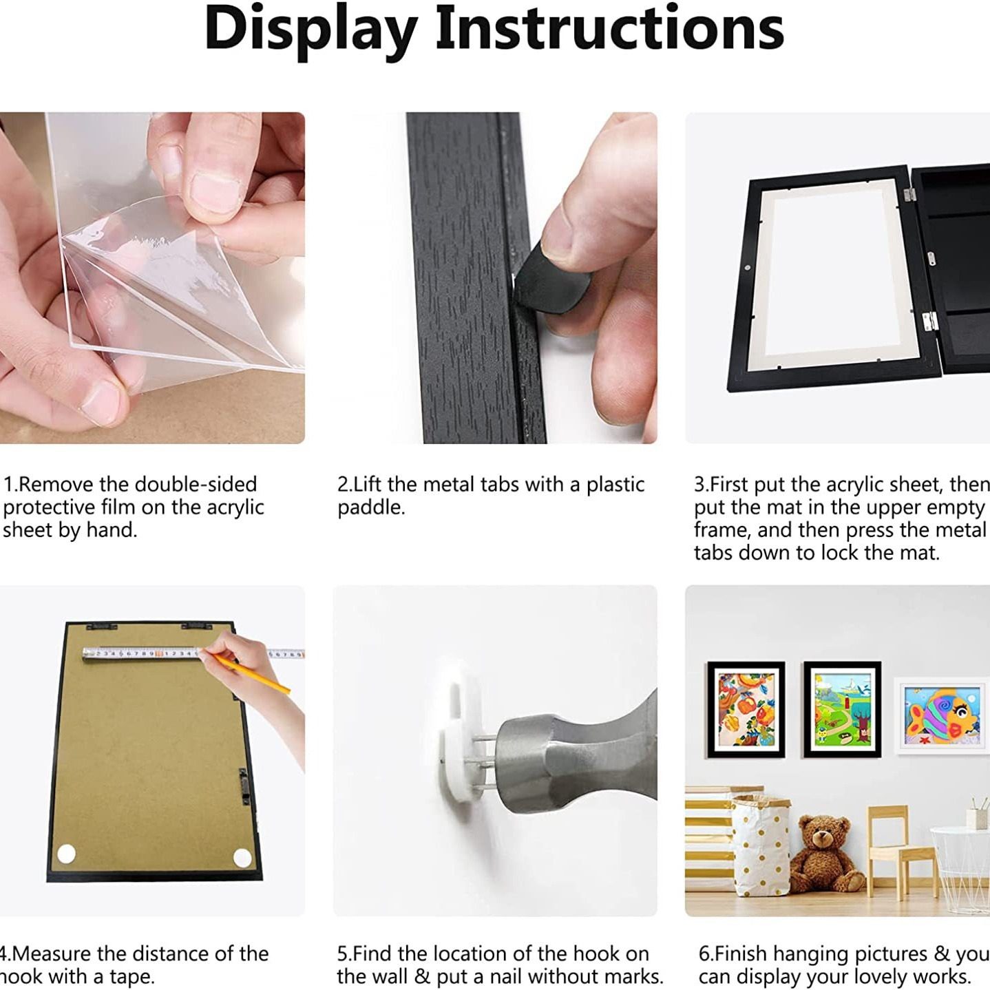 Children's Art Frame Kidsartframe Hot-Selling Flip-Top Picture Frame Dual-Purpose Magnetic Frame A4 Wooden Frame