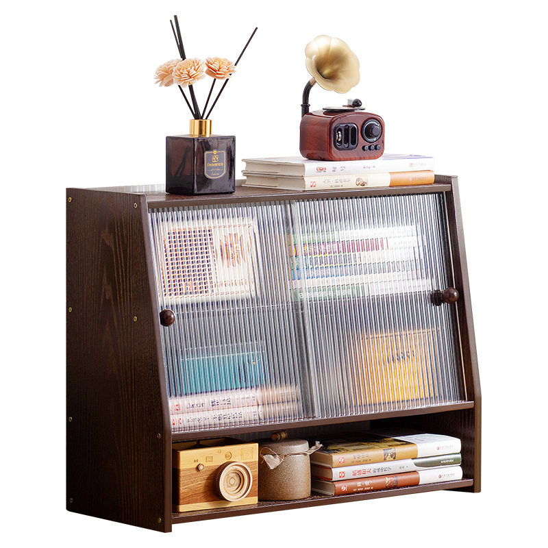 书柜置物架客厅带柜门储物柜一体格子柜展示柜落地多层组合柜书架