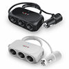 Car charger fast charging one-to-three cigarette lighter conversion headband USB expansion high-power 12V24V universal