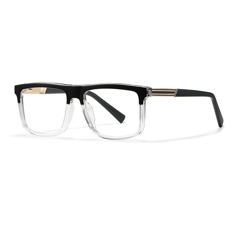 Anti-Blue Light Glasses Frame for Men, European and American Style, Tr90 Business Eyeglass Frame, Non-Prescription Glasses, Can Be Fitted with Prescription Lenses for Nearsightedness