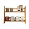 Rattan Trapezoidal Storage Rack Simple Bookshelf Bedroom Living Room Balcony Storage Rack Floor Multi-layer Storage Rack