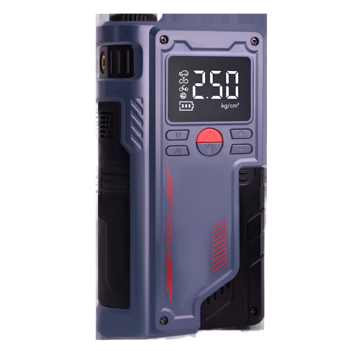 Emergency car ignition start lighting inflatable integrated machine mobile power tire pressure measurement car air pump portable