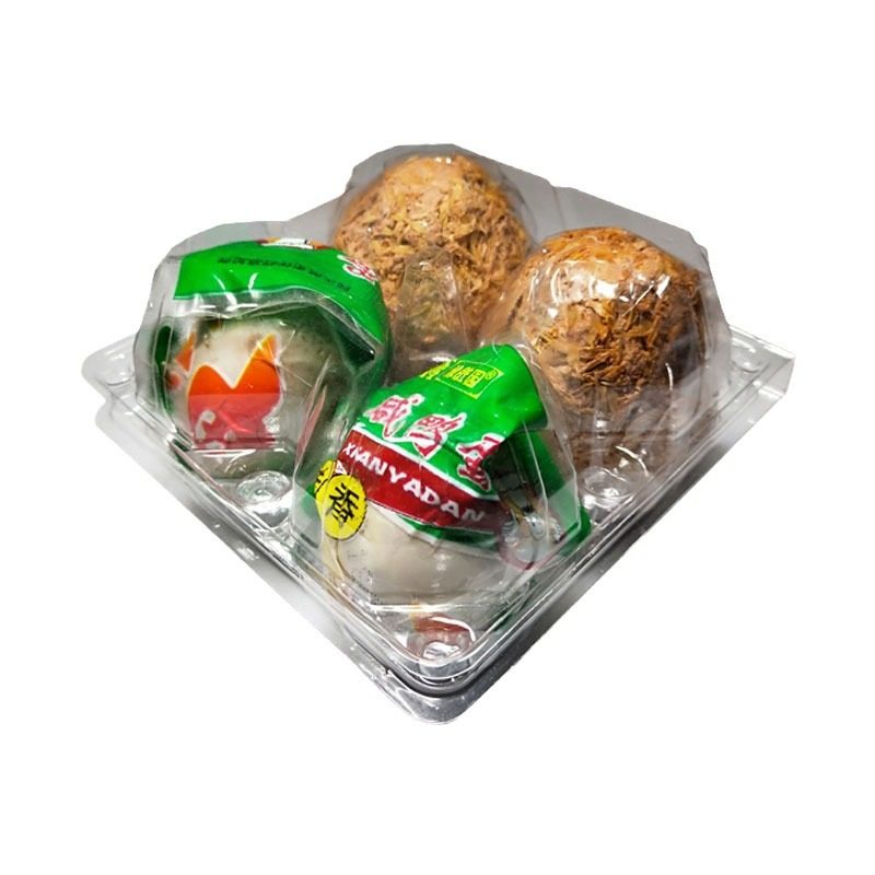 Salted Duck Egg Box, 4 Pieces, Preserved Egg Tray, Disposable Transparent Blister Food Packaging Box, Disposable Blister Box, Sealed