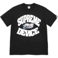 Supreme goodenough joint model chest logo printingplaid short-sleeved t-shirt, same style for men and women, black
