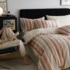 Class A_yarn-dyed washed cotton stripe simple Japanese cotton four-piece set of student dormitory bed cotton three four-piece set