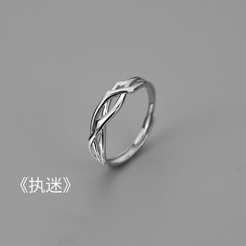 男士戒指个性叠戴组合电镀圆形复古貔貅单身戒莫比乌斯可调节指环