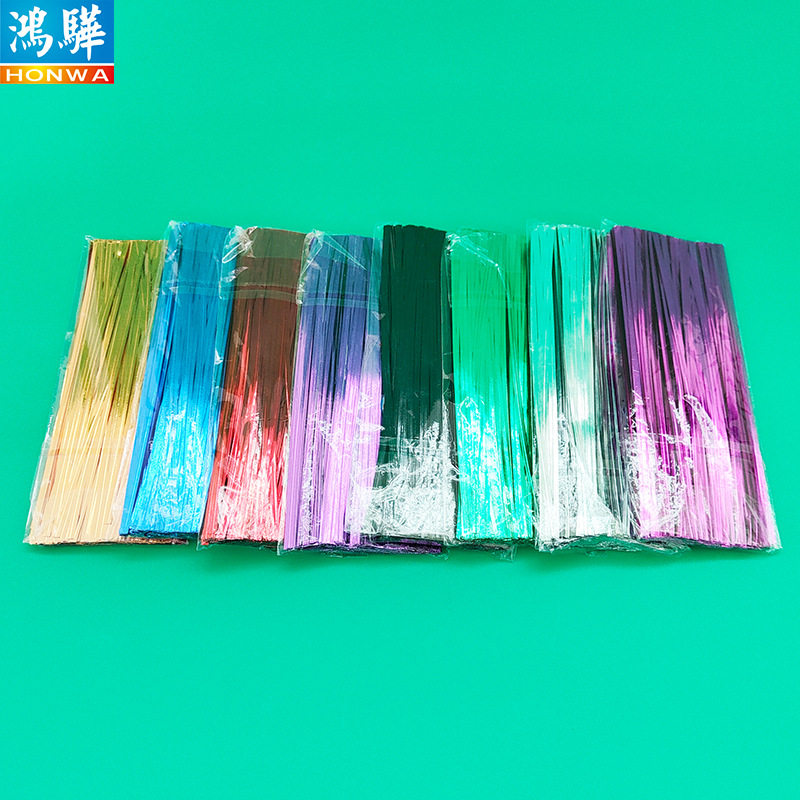 10cm long gift packaging gold and silver tie pet material 100mm sealing gold and silver tie wire a pack of 1000
