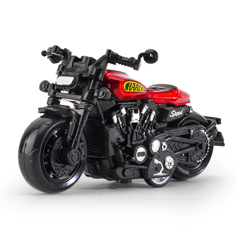 跨境代发儿童玩具男孩宝宝仿真合金摩托车摆件钥匙扣模型玩具车子