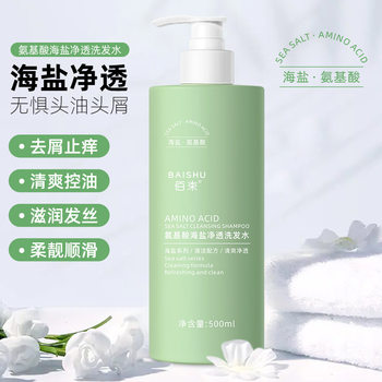 [Delivery Within 48 Hours] Baishu Sea Salt Shampoo Anti-Dandruff Anti-Itch Amino Acid Shampoo Unisex Wholesale