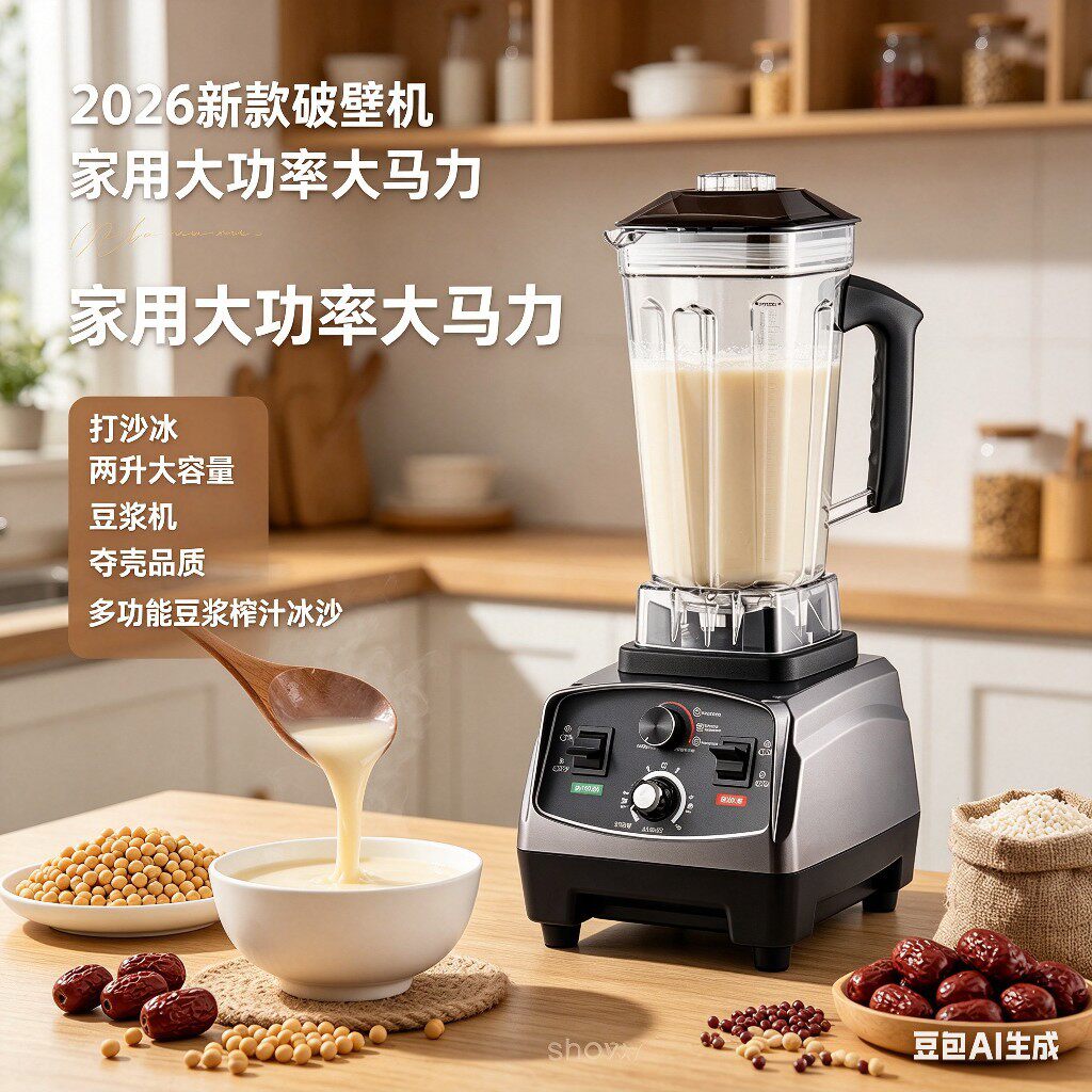 榨汁机商用早餐店现磨豆浆机多功能破壁机家用料理机奶茶店沙冰机