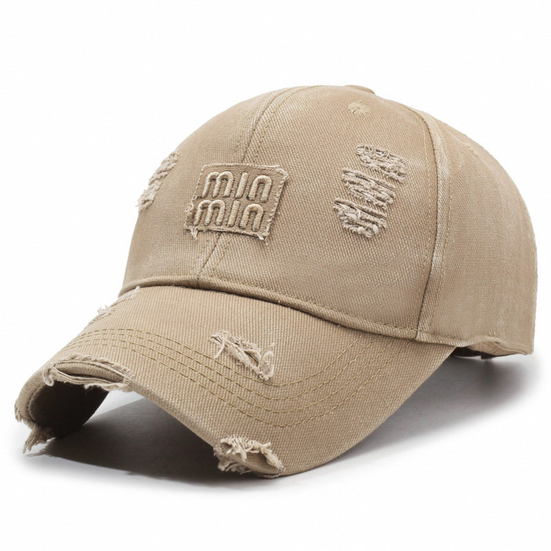 Fashion Letter Embroidered Cap Korean Style Distinctive Rothed Baseball Cap Men's and Women's Outdoor Sunshade All-match Washable Cap Trendy