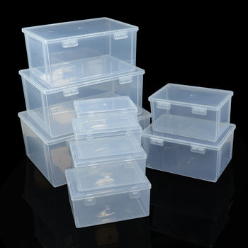 Transparent Height PP Plastic Empty Box Document Book Picture Book Storage Box Toy snack box Nail Hardware Tool Box