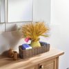 Imitation Rattan Kitchen Storage Box Hand-Woven Basket Desktop Snack Sundry Storage Box Cosmetics Storage Basket