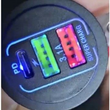 Modified car charger 2USB PD car fast charger car charger motorcycle car modified charger PD fast charger