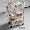 Acrylic Transparent Trolley Rack Bedroom Movable Cosmetic Storage Rack Living Room Plastic Snack Rack Factory