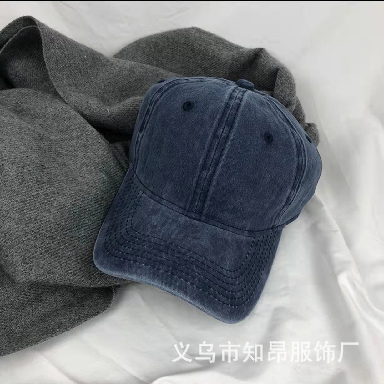 跨境专供棒球帽定印制logo纯棉水洗鸭舌帽团建户外活动广告帽刺绣