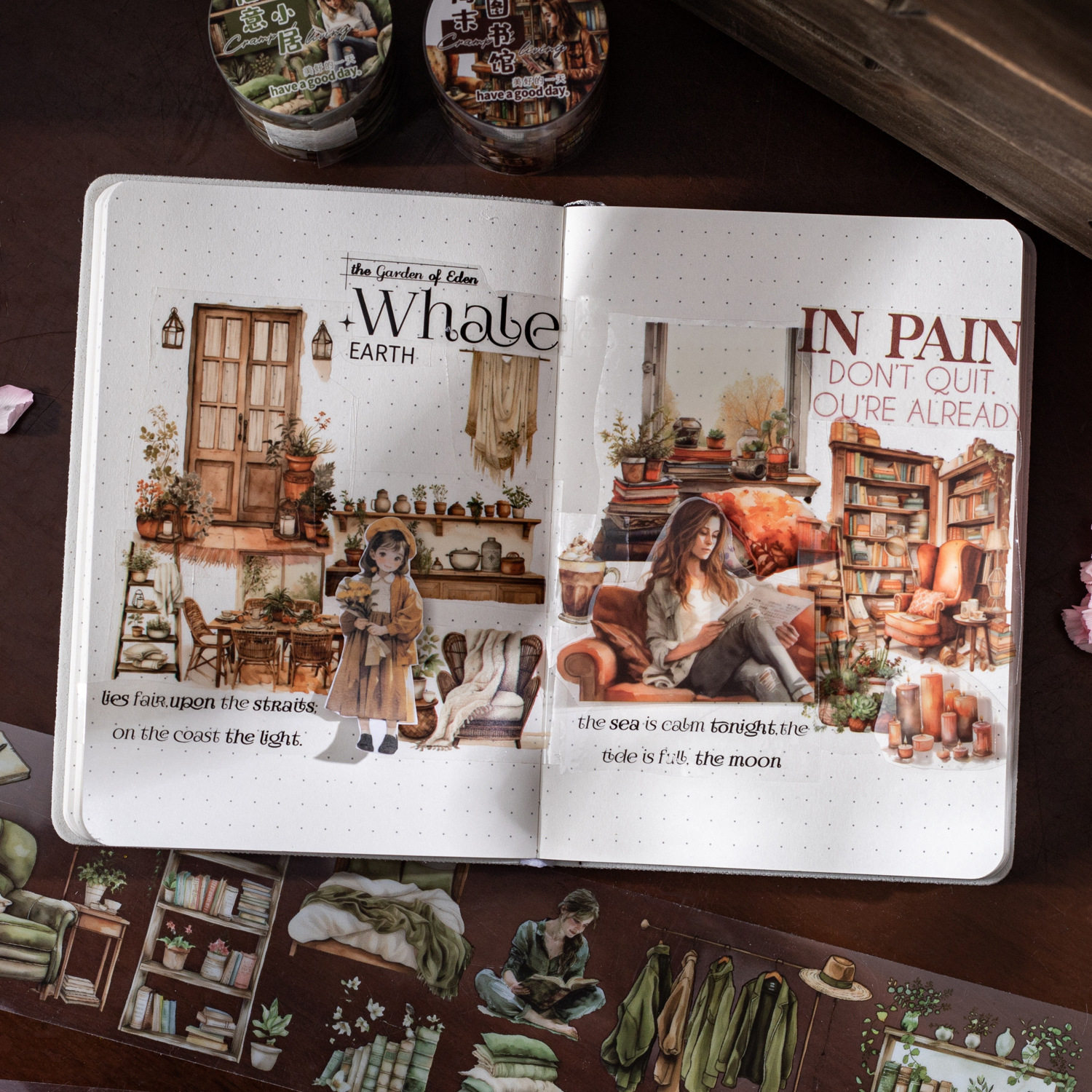 Beautiful Day Tape Life's Corner Series Scene Decoration Journal Material Loop Stickers 6 Styles for Journals