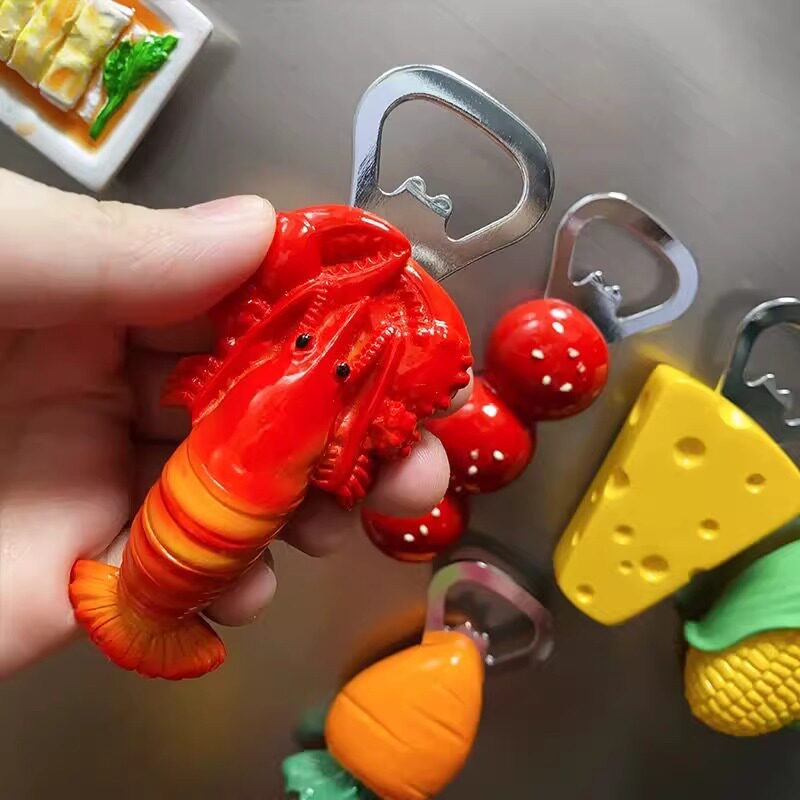 Bottle Opener Magnet Douyin Same Style Wine Bottle Creative Fun Cartoon Beer Opener Refrigerator Magnet Decorative Magnetic Attraction