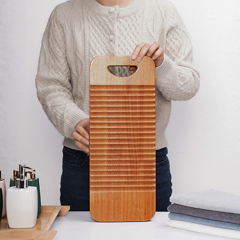 Large Thickened Wooden Washboard for Home Use, Double-Sided, Mold-Resistant, Suitable for Underwear, New Style