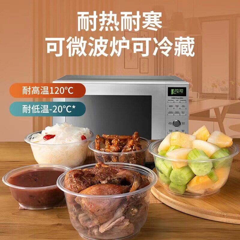 Disposable Bowl and Chopsticks suit Tableware Household Thickened New Year Wedding Dining Table Plastic Rice Bowl with Chopsticks with Lid High Temperature Resistance