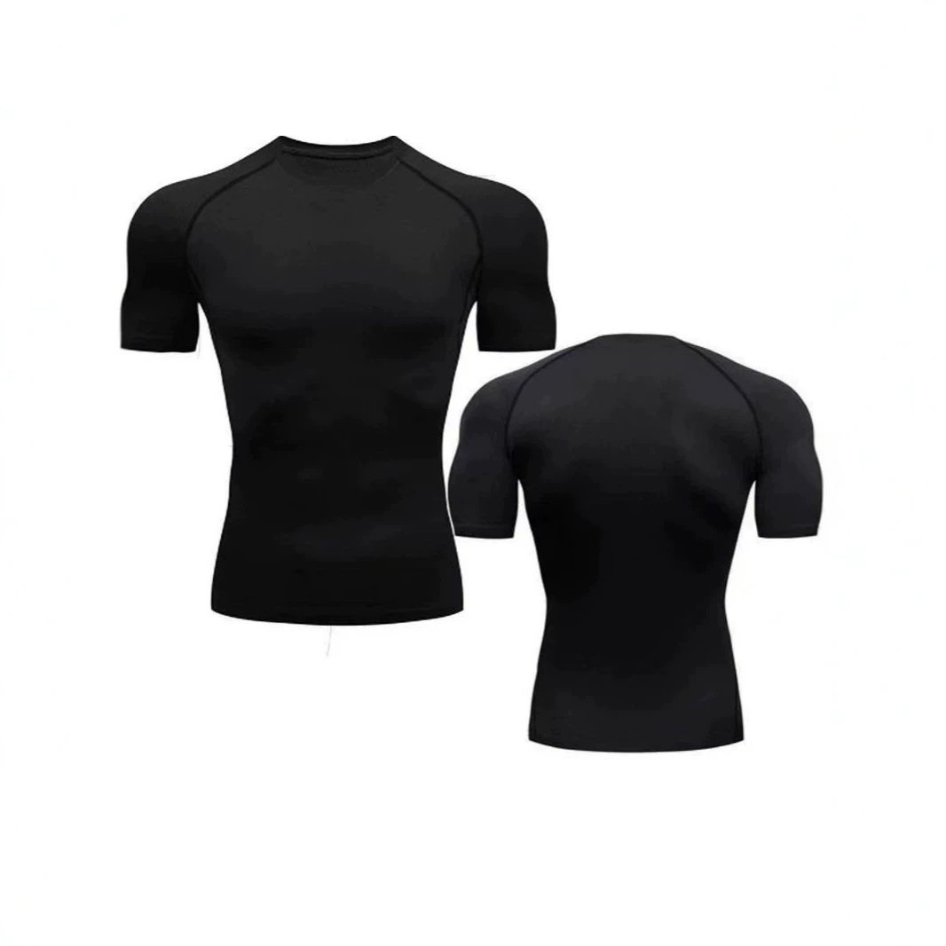 เสื้อยืดกีฬาวิ่งแขนสั้น คอกลม รัดรูป แห้งเร็ว สำหรับผู้ชาย รุ่นใหม่ฤดูร้อน สำหรับฟิตเนส บาสเกตบอล และกีฬา