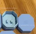 Blue earring packaging box; set