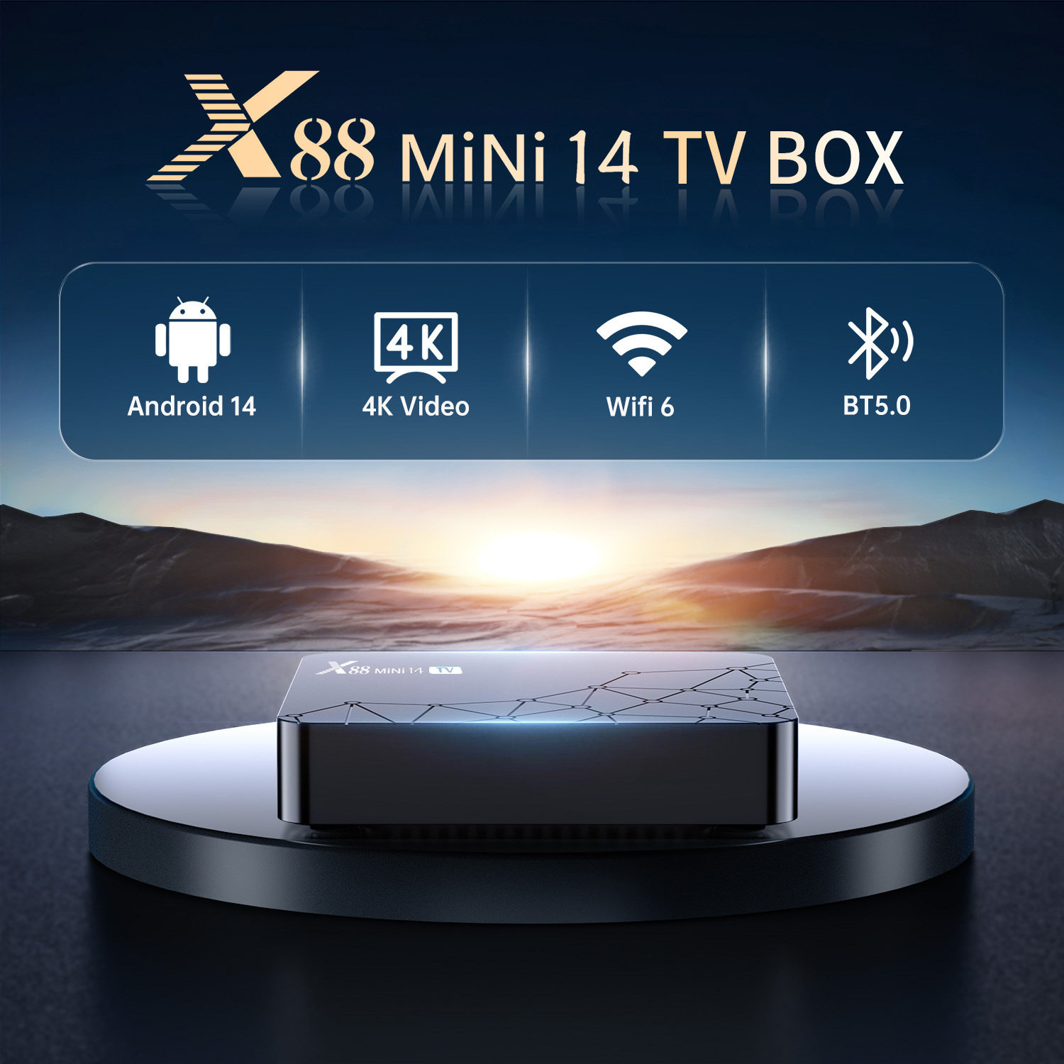 Cross-Border X88Mini 14 Tv Android 14 Rk3518 Hd Bluetooth Wifi Tv Box Tv Set-Top Box