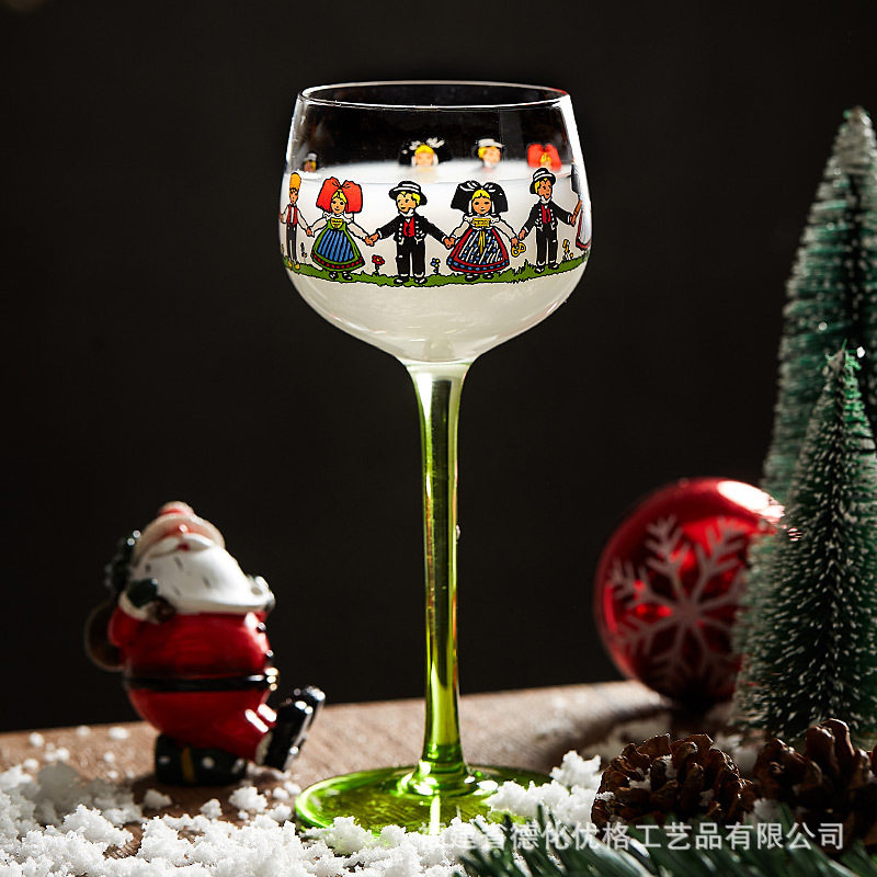 Alsas Villain Cup Scandinavian Ins Style Tall Red Wine Glass Creative Stylish Champagne Cocktail Glass Doll Cup