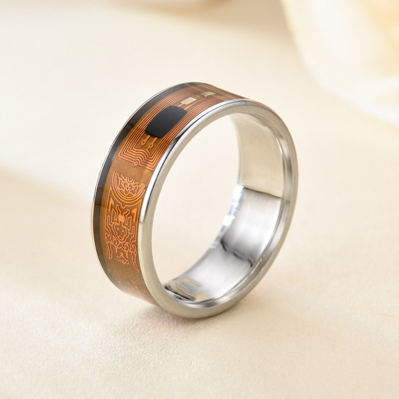 Cross-Border Nfc Mobile Phone Tag Smart Ring Stainless Steel Smart Wearable Ring Smart Ring Full Circle Transparent