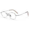 Small Face Small Frame 46 Wide Ultra-Light Pure Titanium Glasses Frame for Women Retro Oval Height Myopia Glasses Frame Danyang Glasses
