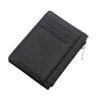 Foreign Trade Card Holder Genuine Leather Women's Cowhide Japanese Style Pure Color Thin Zipper Coin Purse Simple Multi-Card Slot Id Card Holder for Men
