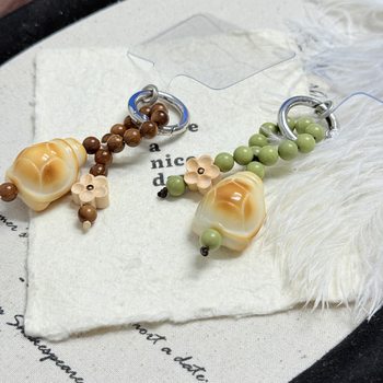 Ivory Fruit Longevity Turtle Sandalwood Flower DIY Mobile Phone Bag Hanging Keychain Car Hanging Toy Accessories Jewelry