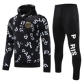 2021 paris long sleeve sweatshirt suit black white letters