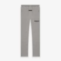 Straight trousers dark heather gray