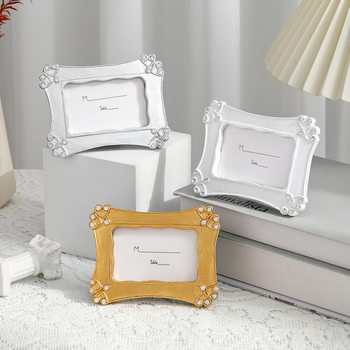 Cross-border new resin photo frame decorations wedding party small gifts home living room decoration photo clip business card clip