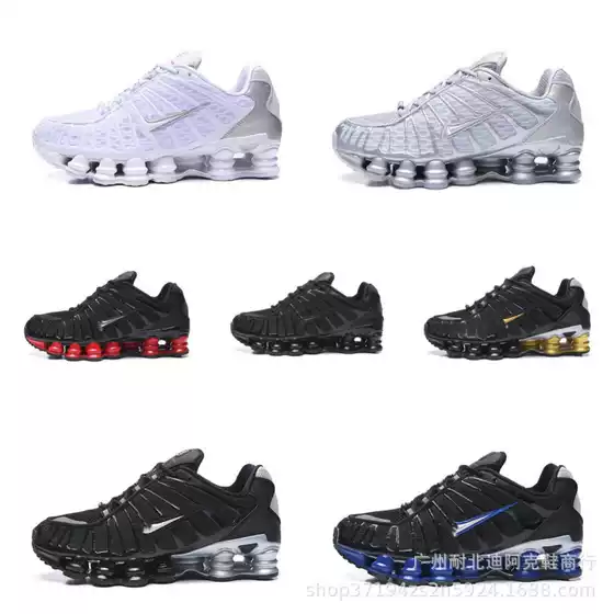 Foreign Trade Shox Sports Shoes Tl Pillar Large Size Unisex Shoes Couple Running Shoes Putian Shoes Trendy Breathable Shock-Absorbing
