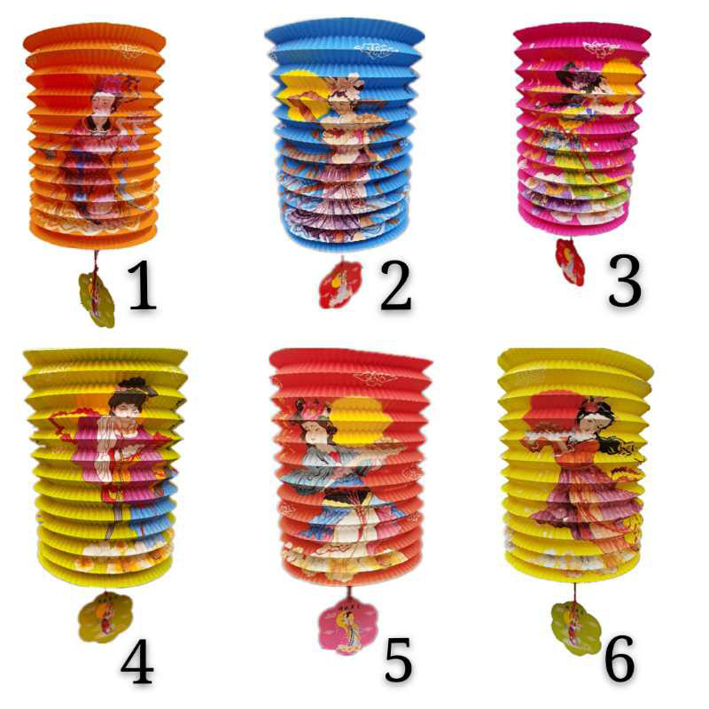 Chang'E Organ Lantern Mid-Autumn Festival National Day New Year Courtyard Hanging Lamp Folding Traditional Luminous National Trend Retro Style