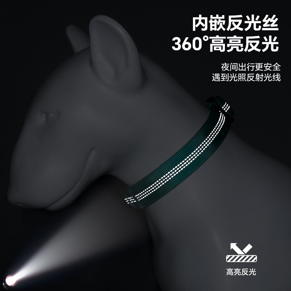 New Pet Collar, Large, Medium and Small Diving Material Dog Collar, Reflective Collar, Dog Collar, Outdoor Travel Wholesale