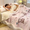 Korean Ins Style Milk Cashmere Small Blanket Thickeneded Fleece-Lined Blanket Sofa Office Shawl Nap Blanket