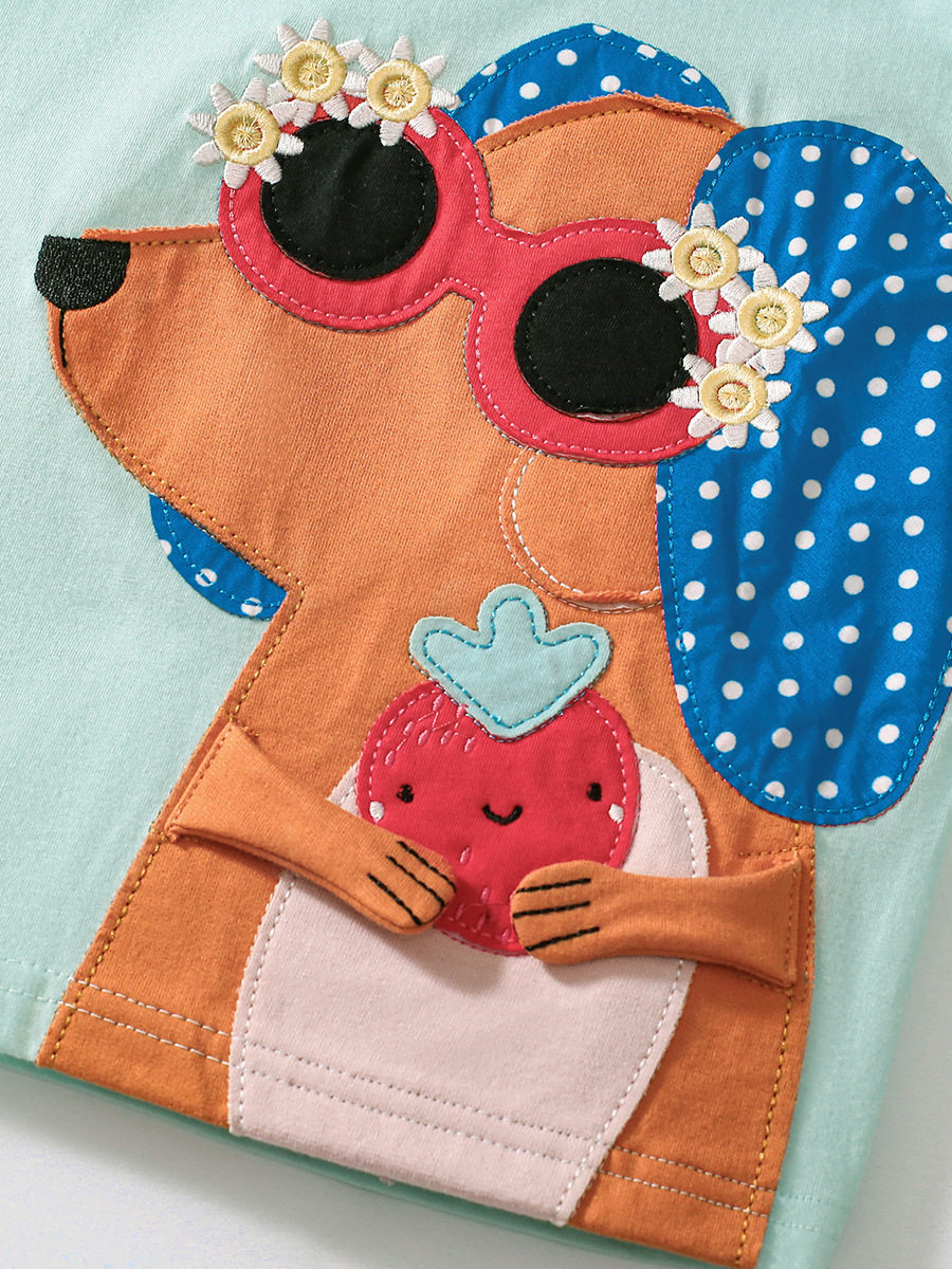 New Girls' Set, Summer T-shirt & Pants 2-piece Outfit, Cartoon Kids' Set