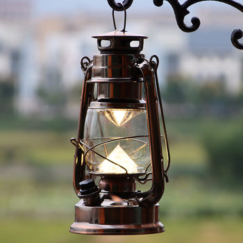 Cross-border charging retro kerosene lamp LED retro outdoor camping lamp camping lamp camp lantern portable lamp