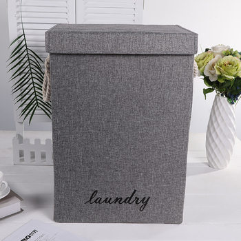 Amazon Foldable Dirty Clothes Basket Multifunctional Storage Box Fabric Laundry Basket American Style Portable Dirty Clothes Storage