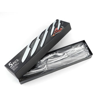 Carefully Selected All-Stainless Steel Knives Seven-Piece Set for Kitchen Household Universal Fruit Kitchen Knives Frozen Meat Cutter Serrated Cutting Bag