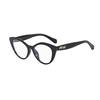 Spot Women's Plain Glasses Cat-Eye Glasses Frame Large Frame Face-Showing Small Fashion Trendy Casual Letter m Metal